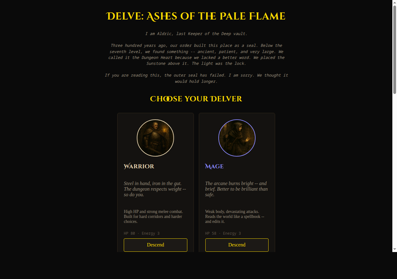 Character selection