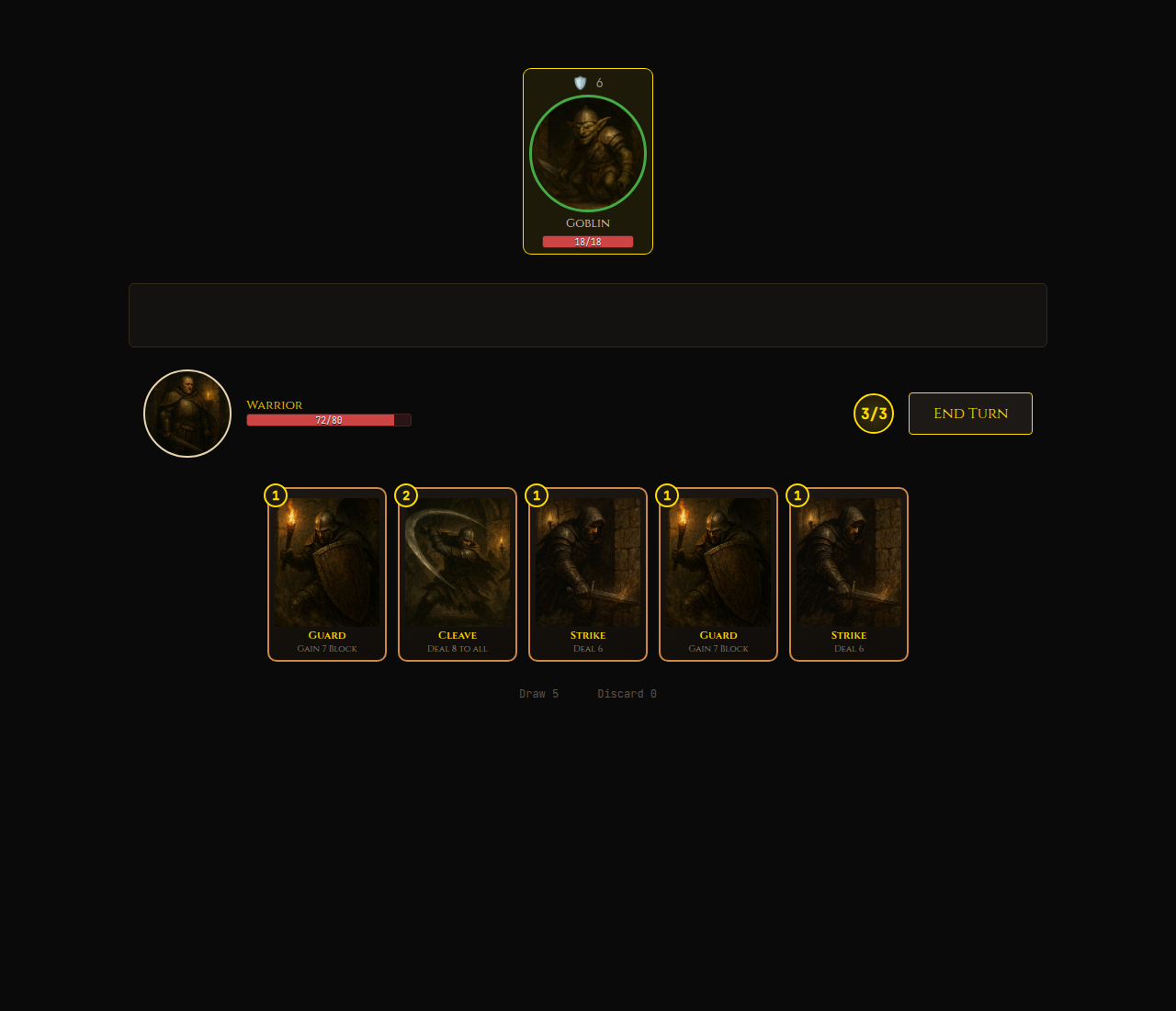 Combat screen